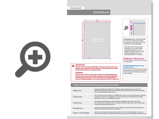 Product Bild eintrittskarte_din_a5_perforiert_(4_0_einseitig_bedruckt)