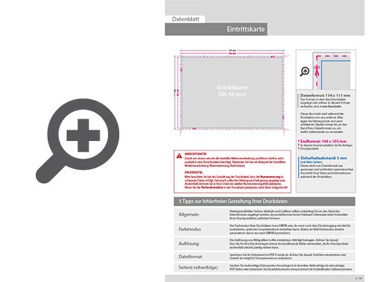 Product Bild eintrittskarte_din_a6_quer_perforiert_(4_0_einseitig_bedruckt)