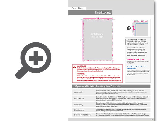 Product Bild eintrittskarte_din_a8_perforiert_(4_4_beidseitig_bedruckt)
