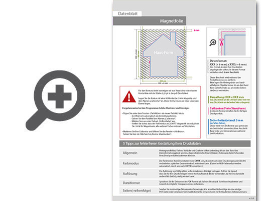 Product Bild magnetische_wechselwerbung_in_haus-form___einseitig_4_0-farbig_bedruckt