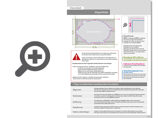 Product Bild magnetische_wechselwerbung_in_schwein-form___einseitig_4_0-farbig_bedruckt
