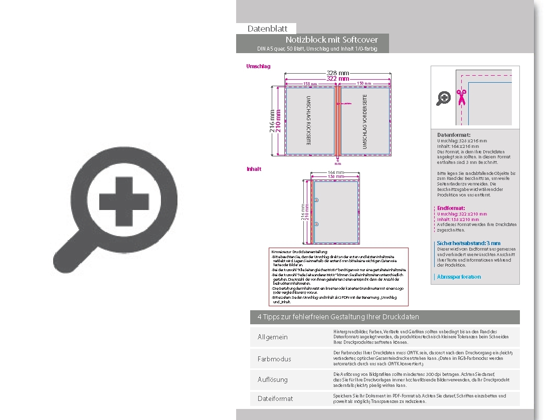 Product Bild block_mit_softcover__din_a5_quer__50_blatt__umschlag_und_inhalt_1_0-farbig_schwarz_einseitig_bedruckt