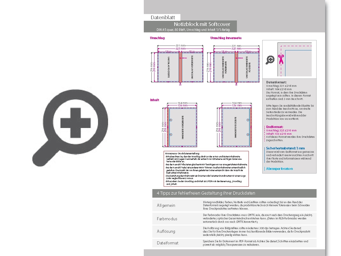 Product Bild block_mit_softcover__din_a5_quer__80_blatt__umschlag_und_inhalt_1_1-farbig_schwarz_beidseitig_bedruckt